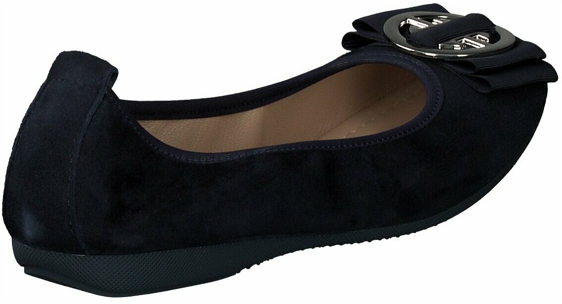 blaue leder ballerinas