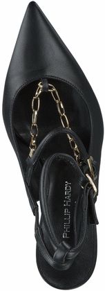 Phillip Hardy Damen-Slingpumps aus Leder 132001877475 (Schwarz)