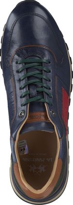 La Martina Herren-Schnürschuhe aus Leder 244101939055 (Blau)