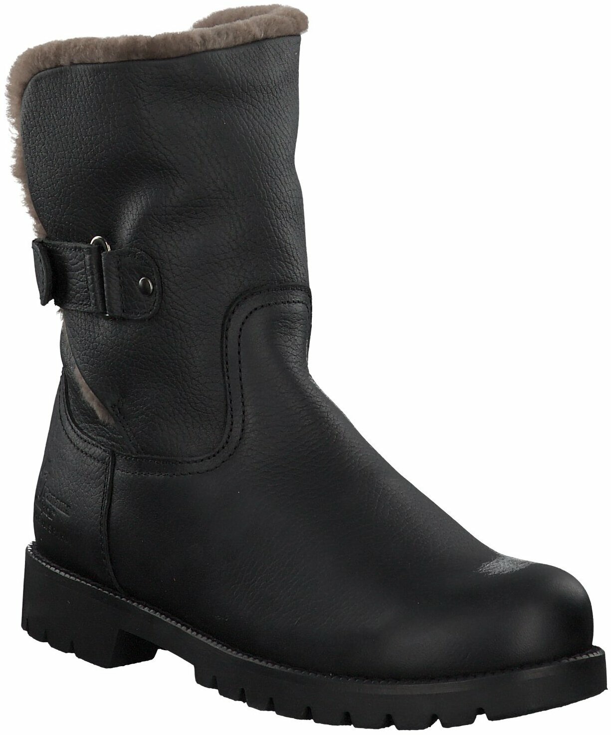 Panama Jack Warmgefutterte Biker Boots in Schwarz Winter Stiefel 192001325284 schwarz Leder Damenschuhe Winter Stiefel