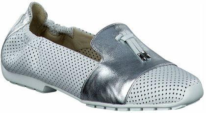 Mania Damen-Ballerinas aus Leder 100701952023 (Weiß)
