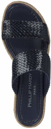 Phillip Hardy Pantoletten für Damen 180100771442 (Dunkelblau)