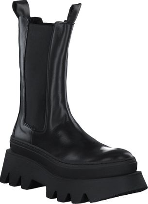 Shirley Mae Chelsea Boots für Damen aus Leder 102001981370 (Schwarz)