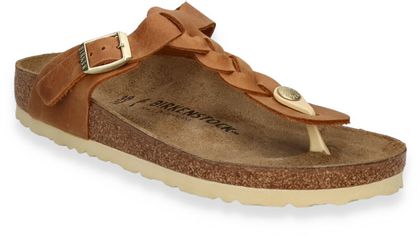 Birkenstock GIZEH Damen-Zehentrenner aus Leder 591221973841 (Braun)