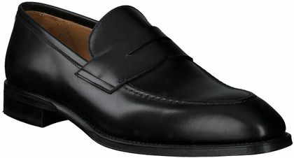 Konstantin Starke Herren-Slipper aus Leder 221001913522 (Schwarz)