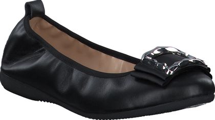 La Ballerina Leder-Ballerinas für Damen 103001981308 (Schwarz)