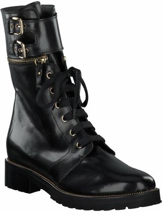 Maripé Damen-Schnür-Boots aus Leder 102001407665 (Schwarz)