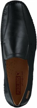 Pikolinos Flache Leder-Slipper für Herren 226001394786 (Schwarz)