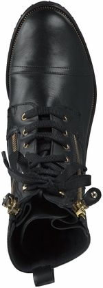 Maripé Damen Schnürboots aus Leder 102001425059 (Schwarz)
