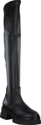 Shirley Mae Damen-Overknees aus Leder 196001970773 (Schwarz)