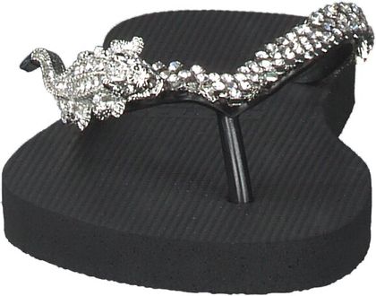 Uzurii Flache Damen-Dianetten 591009456524 (Schwarz)