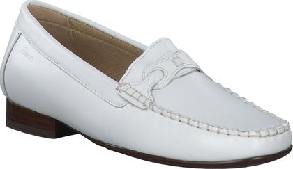 Sioux Flache Damen-Slipper aus Leder 103701455337 (Weiß)