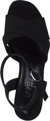 Shirley Mae Plateau-Sandalen aus Leder 183002980523 (Schwarz)