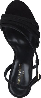 Phillip Hardy Damen-Sandalen aus Leder 186002980511 (Schwarz)
