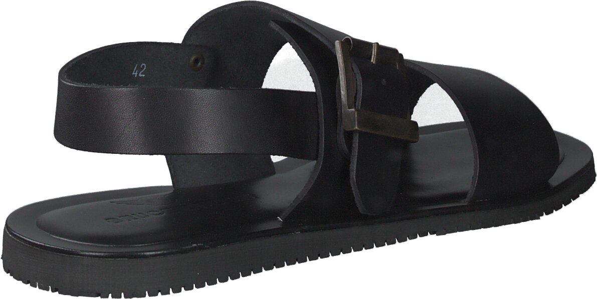 Bruce Brown Herren Sandalen Aus Leder In Schwarz Sandalen F R Herren