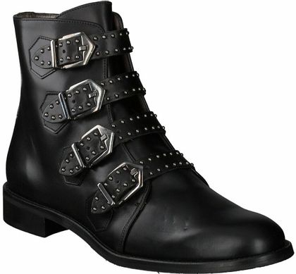 Pertini Damen-Stiefeletten aus Leder 105001648310 Schwarz