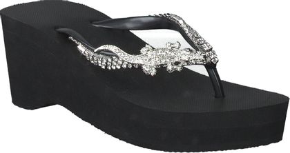 Uzurii Damen-Zehentrenner 591009645618 (Schwarz)