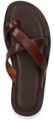 Bruce Brown Herren-Zehentrenner aus Leder 289221675222 (Braun)