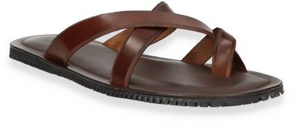 Bruce Brown Herren-Zehentrenner aus Leder 289221675222 (Braun)