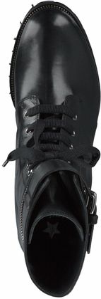 Maripé Damen-Schnürboots aus Leder 102001678028 (Schwarz)