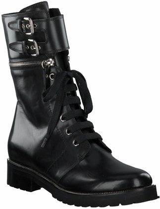 Maripé Damen-Schnürboots aus Leder 102001678028 (Schwarz)