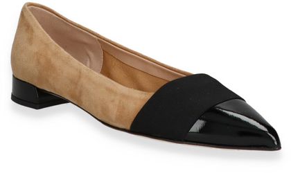 Shirley Mae Damen-Ballerinas aus Leder 103032665999 (Hellbraun)