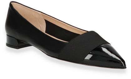 Shirley Mae Damen-Ballerinas aus Leder 103001666002 (Schwarz)