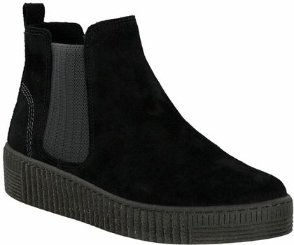 Gabor Damen-Chelsea-Boots aus Leder 102002694800 (Schwarz)