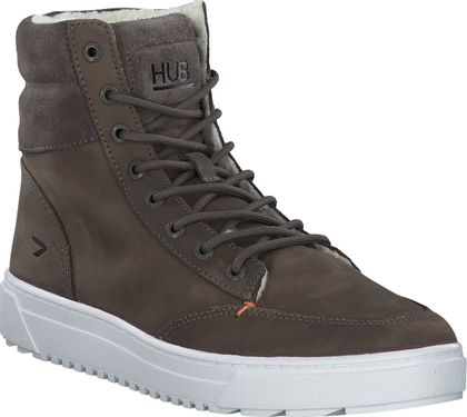 HUB Herren-Schnürboots aus Leder 291401621171 (Grau)