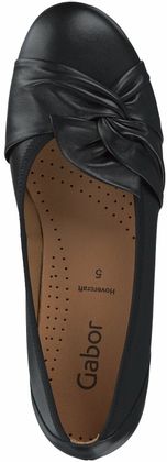 Gabor Damen-Ballerinas aus Leder 100001711767 (Schwarz)