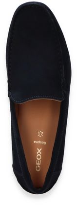 Geox Herren-Slipper aus Leder 226102716522 (Dunkelblau)