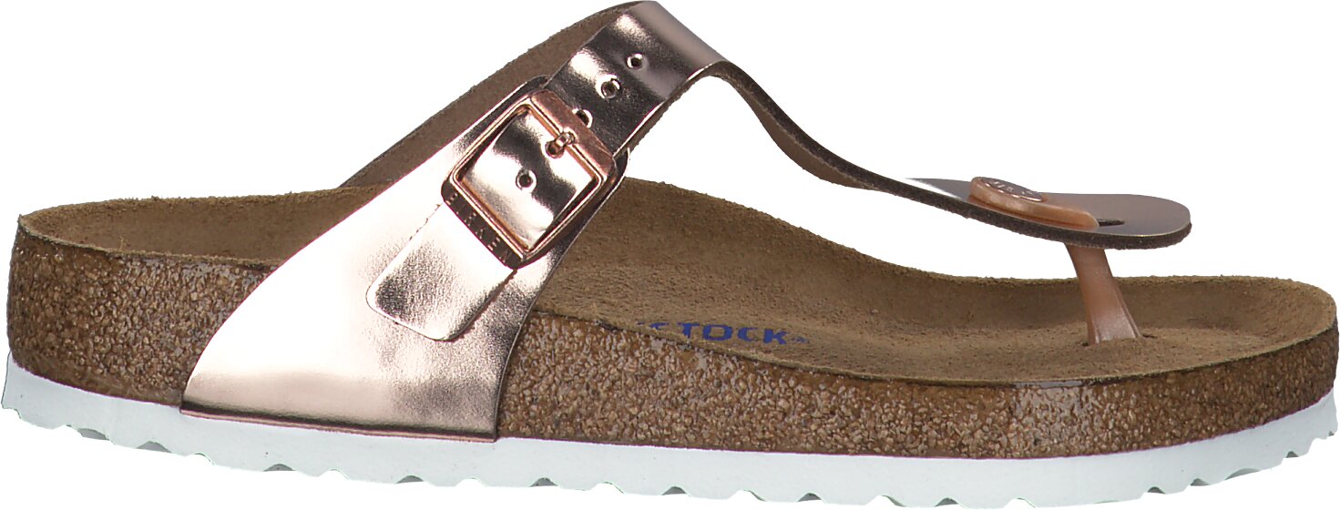 Birkenstock Damen-Zehentrenner aus Leder 591901653627 (Roségold 