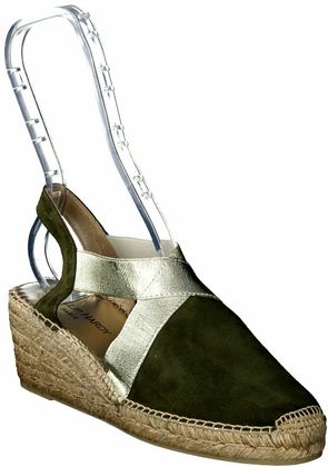 Phillip Hardy Damen-Espadrilles aus Leder 562692723678 (Grün)