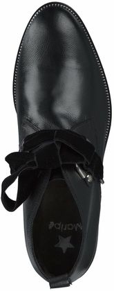 Maripé Damen-Schnürboots aus Leder 102001721256 (Schwarz)