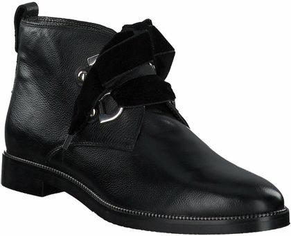 Maripé Damen-Schnürboots aus Leder 102001721256 (Schwarz)
