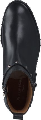 Phillip Hardy Damen-Boots aus Leder 102001722422 (Schwarz)