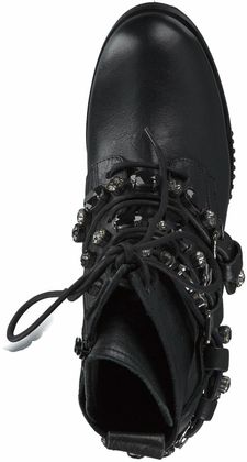 Eddie Rodriguez Damen-Stiefeletten aus Leder 105001755400 (Schwarz)