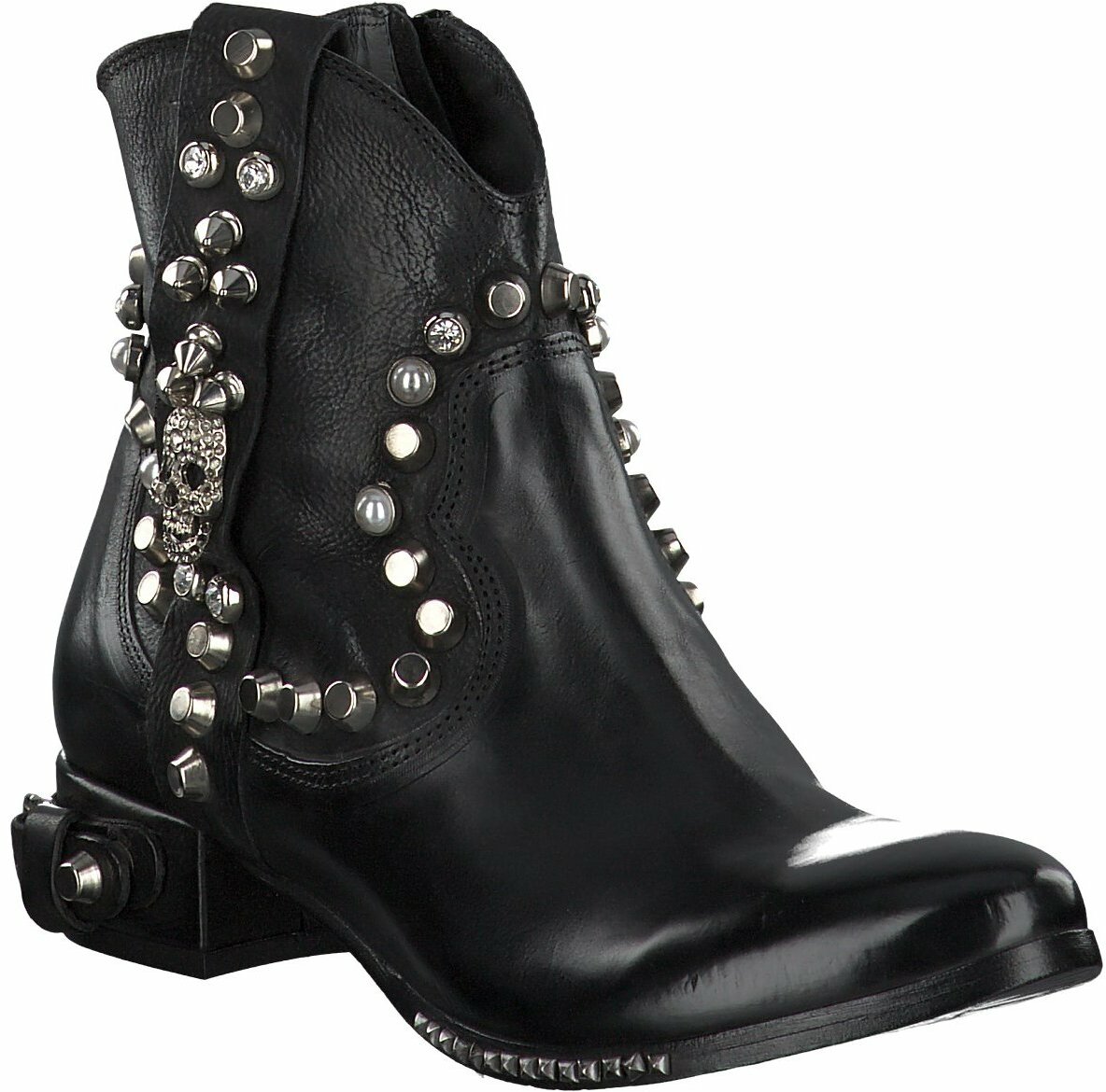 Eddie Rodriguez Damen-Stiefeletten aus Leder 105001717654 (Schwarz) Bild 01