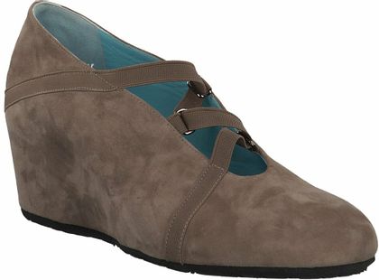 Thierry Rabotin Keilabsatz-Pumps aus Leder 125222709611 (Braun)