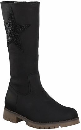 Ralph Harrison Mädchen-Stiefel aus Leder 396002740007 (Schwarz)