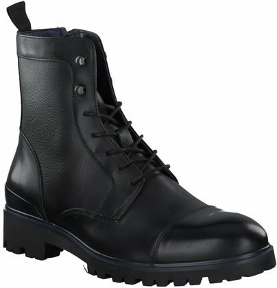Bruce Brown Herren-Schnürboots aus Leder 212001735255 (Schwarz)