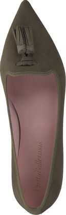 Pretty Ballerinas Damen-Ballerinas aus Leder 103692763342 (Oliv)