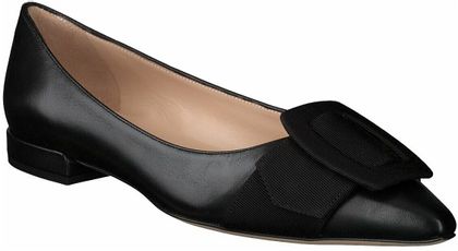 Unützer Venice Damen-Ballerinas aus Leder 103001762672 (Schwarz)