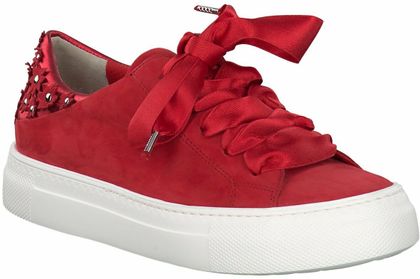 Paul Green Damen-Sneaker aus Leder 101502770668 (Dunkelrot)