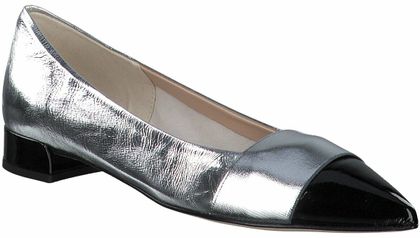 Shirley Mae Damen-Ballerinas aus Leder 103911775770 (Silber)