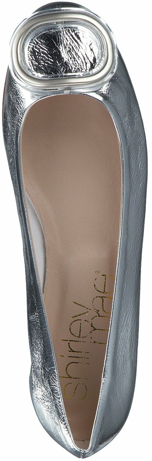 Shirley Mae Damen-Ballerinas aus Leder 103911775733 (Silber 