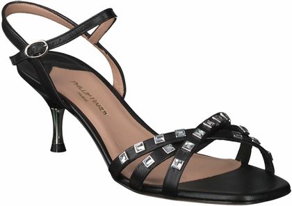 Phillip Hardy Damen-Sandaletten aus Leder 185001780248 (Schwarz)