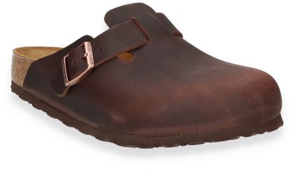 Birkenstock Herren-Hausschuhe aus Leder 592201969461 (Dunkelbraun)