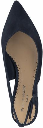 Phillip Hardy Damen-Slingpumps aus Leder 130102785143 (Dunkelblau)