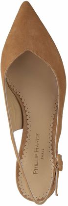 Phillip Hardy Damen-Slingpumps aus Leder 130302785180 (Mittelbraun)